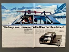 1981 Sony Betamax Videorecorder BMW E12 5er Oldtimer Vintage Werbung Reklame