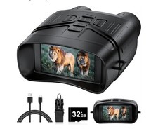 Black 4K UHD 36MP Digital Night Vision Goggles Hunting Binoculars Infrared