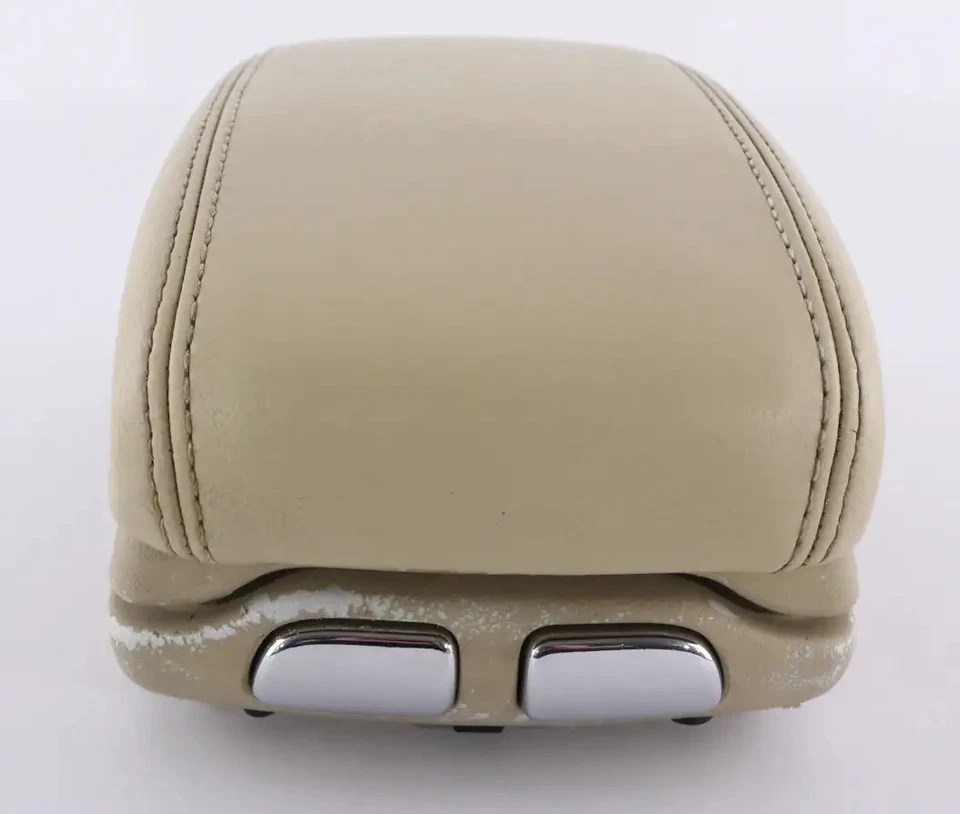 01 - 08 Jaguar X-Type Center Console Storage Lid Armrest Champagne Leather - Image 3 of 4