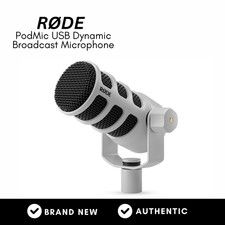 Rode PodMic Dynamic Podcasting Microphone in White  AUTHENTIC AND BRAND NEW