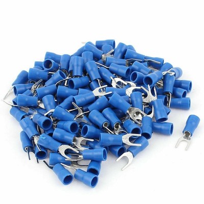120pcs SVS2-4 Fork Spade Insulated Wire Terminal Connectors   for AWG16-14 KD *q