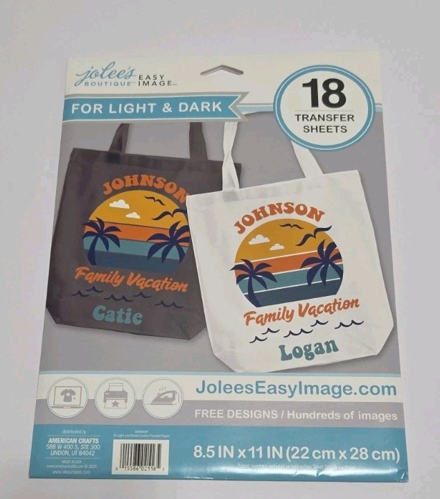 Jolee's Easy Image ~18 Transfer Sheets~ For Light & Dark 8.5" x 11" - #56400041