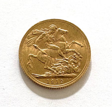 1912 Great Britain Gold Full Sovereign (.2354 oz) - King George - XF/AU