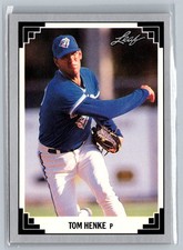1991 Leaf #517 Tom Henke MLB Base Blue Jays