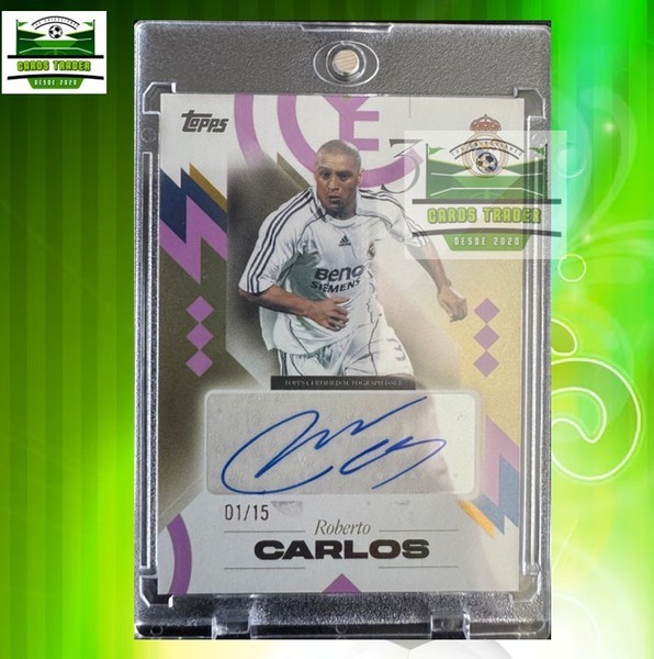 roberto carlos autografo original topps