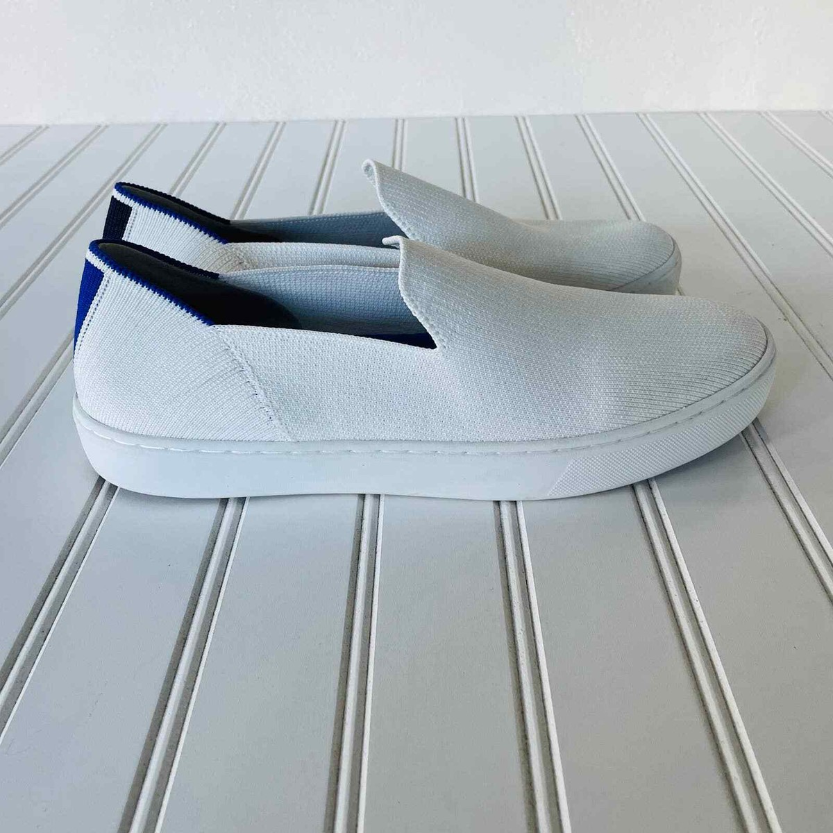 ROTHY\'S White Slip-On Canvas Sneakers (Men Size 9.5 - Fits Like a Size 9 US) The Original Slip On Sneaker in Bright White | Rothy main image 3