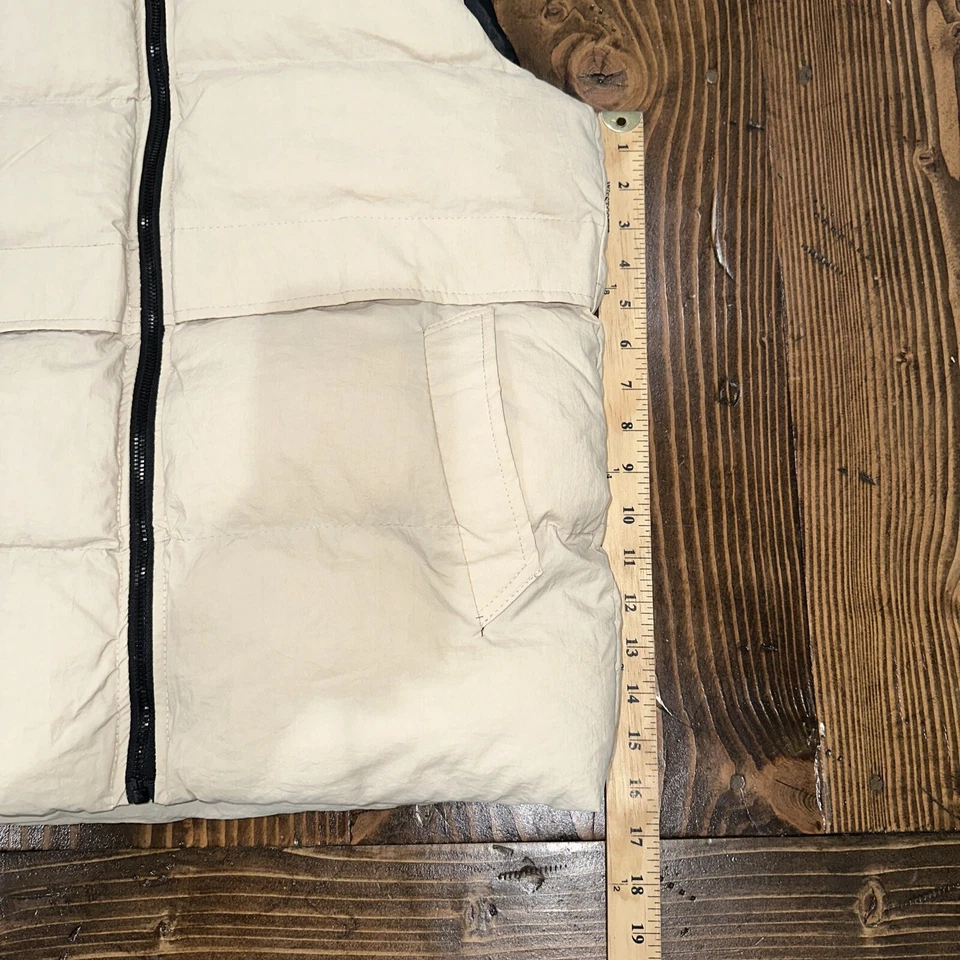 NWT Carbon Jeans Men’s XXL Vincent Puffer Best With Pockets - Beige - Image 4 of 4