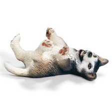NEW Schleich 16374 Husky Puppy laying RETIRED farm life dog figurine animal toy