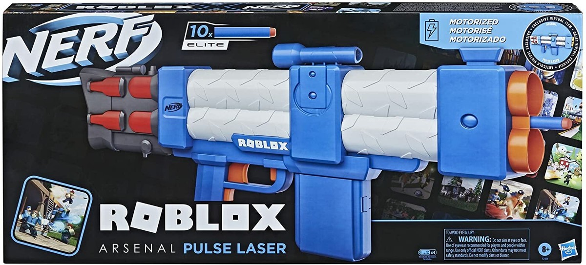 NERF Roblox Arsenal Pulse Laser Motorised Blaster Toy Gun10 Darts