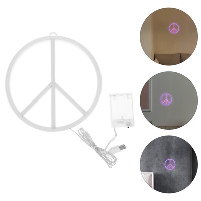  Light up Peace Sign Outdoor Christmas Coquette Room Decor Symbol Neon LED Wall