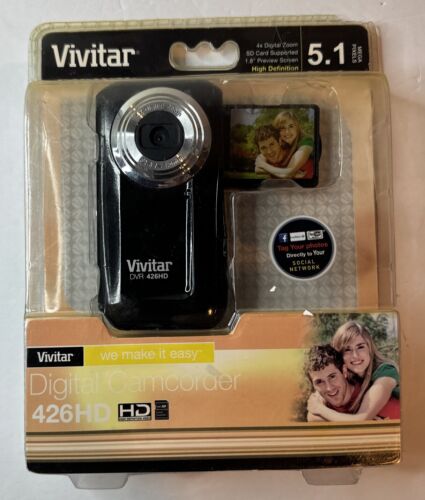 VIVITAR DVR 426HD Ręczna kamera cyfrowa Czarna DVR426 HD NOWA ZAPIECZĘTOWANA - Zdjęcie 1 z 9