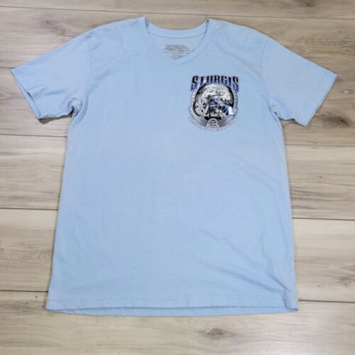 Sturgis T-Shirt Men's Large Blue 76th Anniversary South Dakota 2016