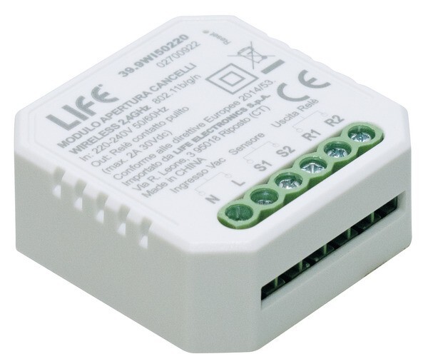 Modulo apriporta per apertura cancelli ed elettroserrature, SmartLIFE, Wireless