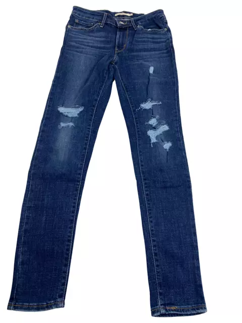 Levi's 711 best sale ripped skinny jeans