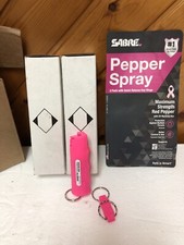2 Pack Sabre Pink Pepper Spray Repellent Self Defense Protection 25 Bursts