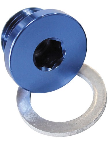 Vibrant M10 x 1.0 Metric Aluminum Port Plug with Crush Washer