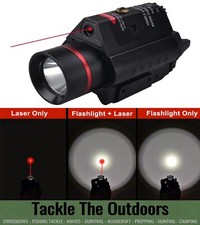 Air Rifle Crossbow Red Laser Sight With Built-In 600 Lumen Cree LED Torch New UK