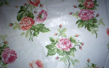 Laura Ashley English Briar roses new vintage chintz fabric 5.5 yards 1990 pink