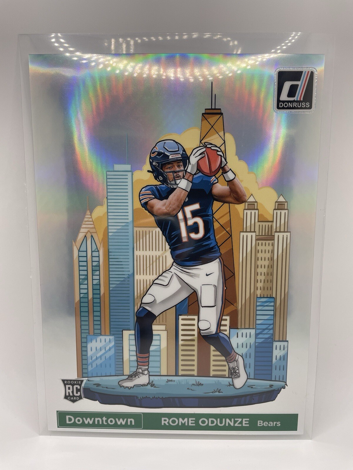 2024 Panini Donruss Football Rome Odunze Jumbo 5x7 Oversized Downtown RC #15 CHI