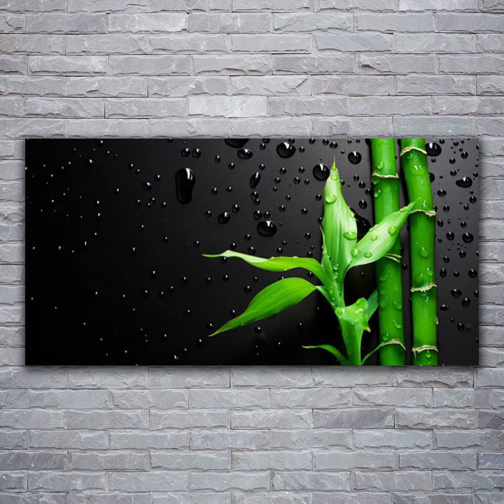 Tableau sur verre acrylique anti-humidité 120x60 Bambou pour cuisine