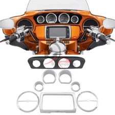 Inner Fairing Trim Gauge Radio Trim Bezel For Harley Electra Street Glide FLHX