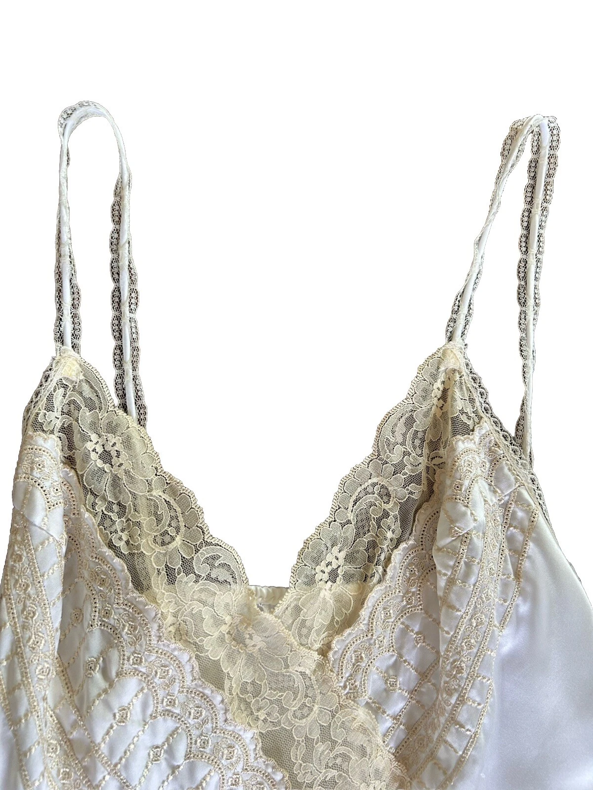 UNDERCOVER Abito slip pizzo babydoll Victorias Secret vintage anni 70 midi M ricamato raro