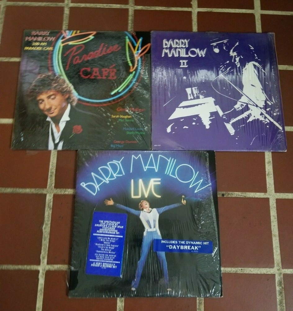 Barry Manilow Three 12 Inch Records with Shrink Wrap