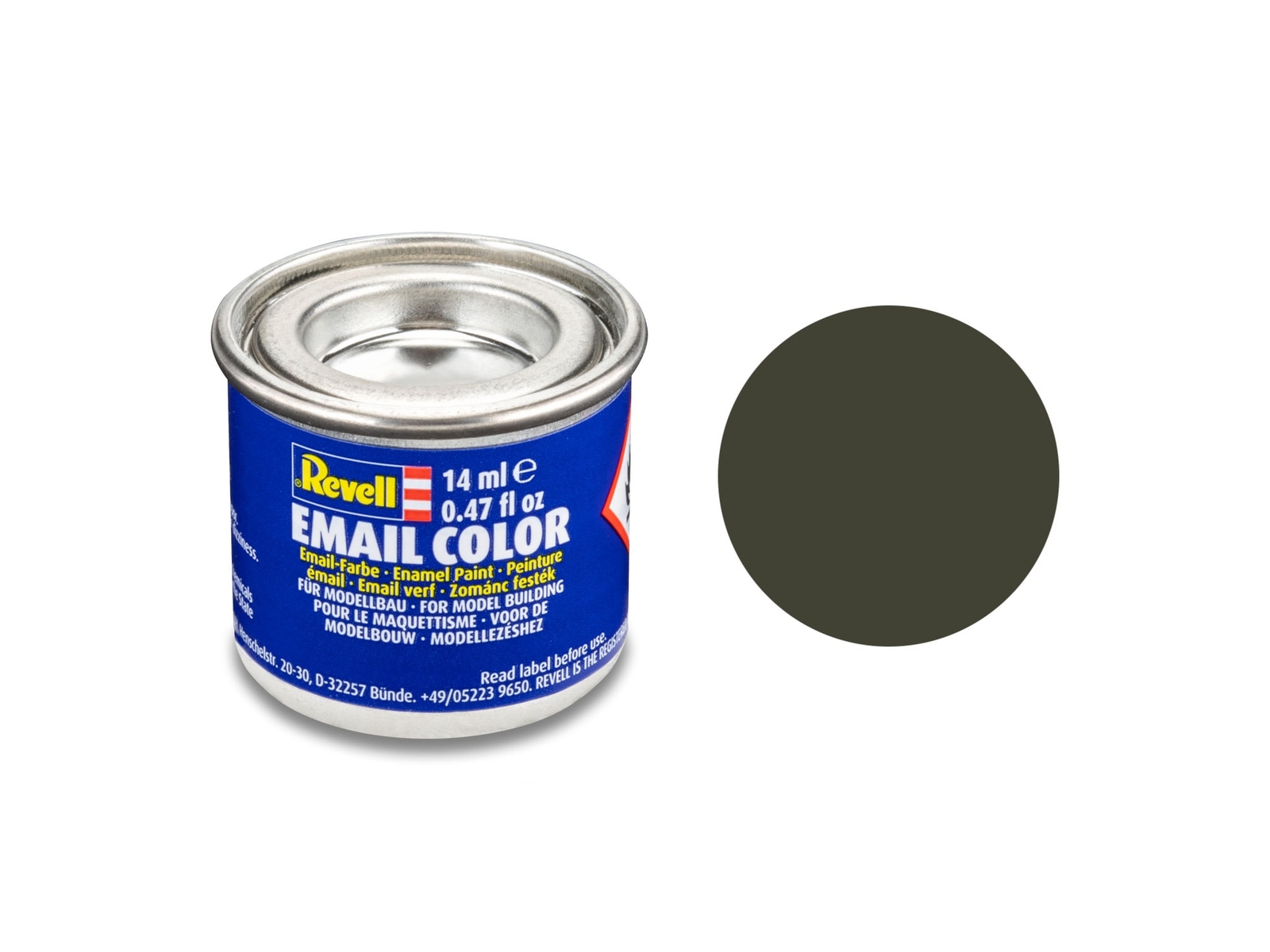 Revell 32142 No.42 Matt Yellowish Olive Enamel Paint 14ml Tin