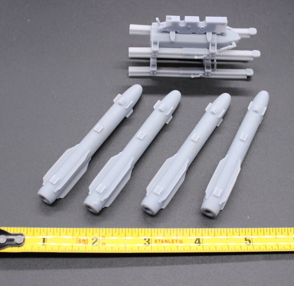 Custom AGM114 Hellfire Missile Launcher For 1:18 BBI AH-64 Apache Helicopter (1)