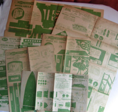 Hobbies Design models green paper to cut out 7 patterns Ships wood work fretsaw