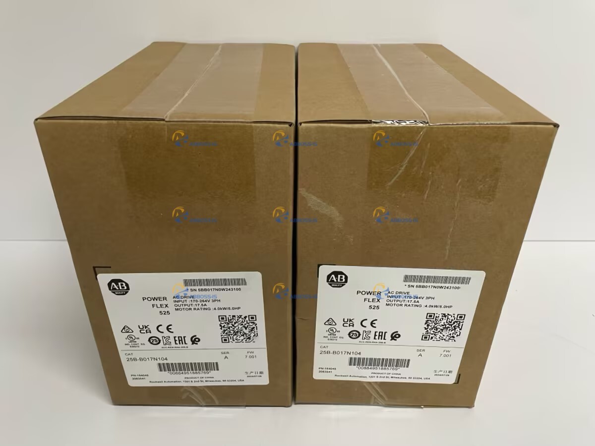 Allen Bradley 25B-B017N104 SERA PowerFlex 525 AC Drive 240VAC 5HP~US STOCK~