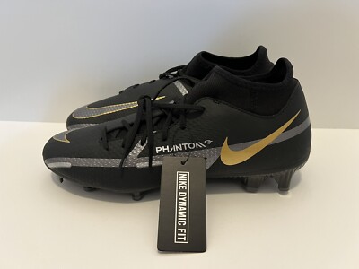 Nike Phantom GT2 Academy DF MG Soccer Cleats Black Gold DC0797-007 Men s Size 11