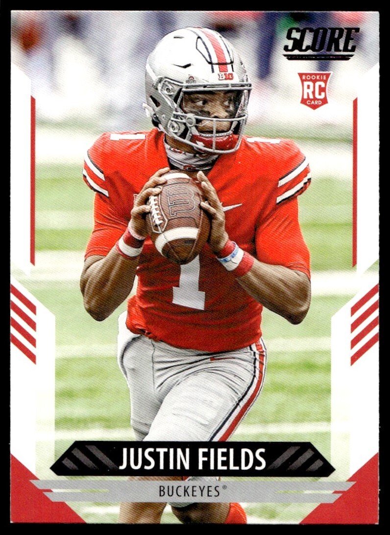2021 Score Justin Fields Rookie G38 Ohio State Buckeyes #302