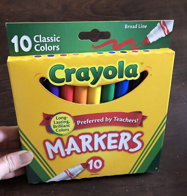 Crayola Markers Classic Color 10 Pack Non-toxic Broad Line ART