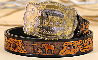 Praying Cowboy Horse Cross Faith Western Rodeo Fashion Large  display picture 2