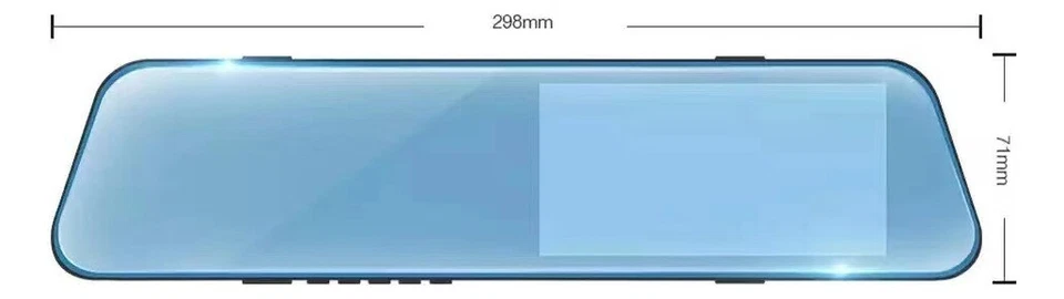 Ultra-thin 4.5-inch rearview mirror dash cam with touch screen dual recording - Image 3 of 3