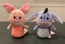 Hallmark Itty Bittys Winnie the Pooh Piglet Pig and Eeyore Donkey Plush Set of 2