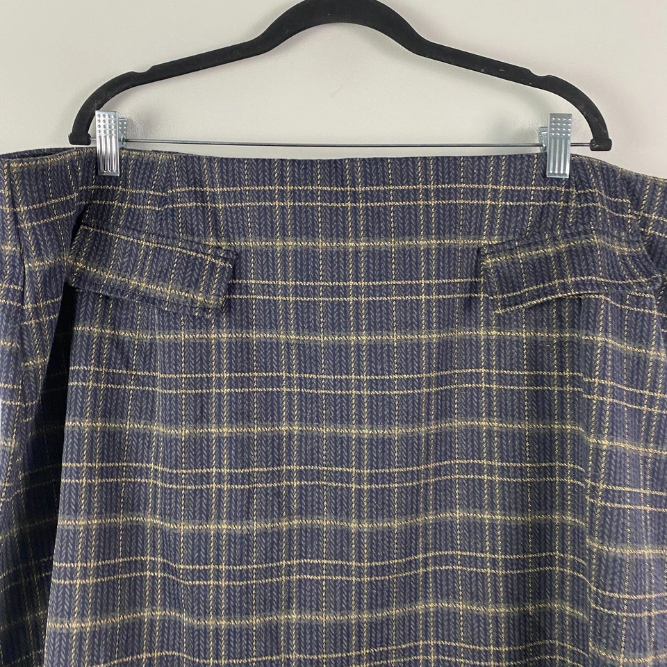 Modcloth Sweet Silver Linings Metallic Plaid Mini Skirt Size 3X Dark Academia - Image 2 of 4