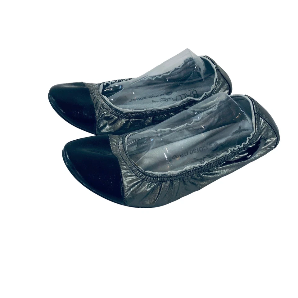 Ballasox by Corso Como Mujer Negro y Plata 2 Tonos Prince Ballet Pisos EE. UU. 10 Foto 2 de 4