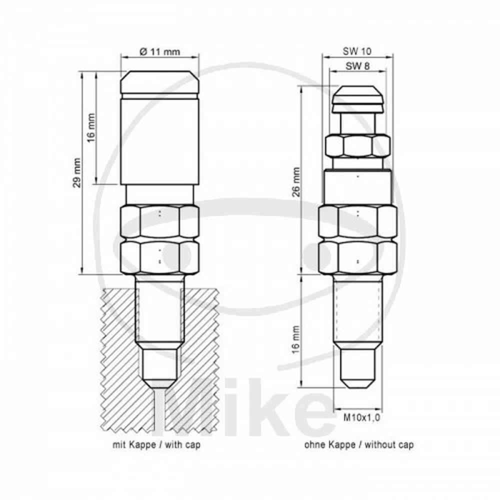 Schraube S uberung Bremsen M10X1 00 16MM Mit Ventil BMW 1200 R Montauk schraube-s-uberung-bremsen-m10x1-00-16mm-mit-ventil-bmw-1200-r-montauk