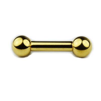 1,6mm Gold Piercing Stab Barbell Länge 20-50mm Brust Intim Industrial Piercing 