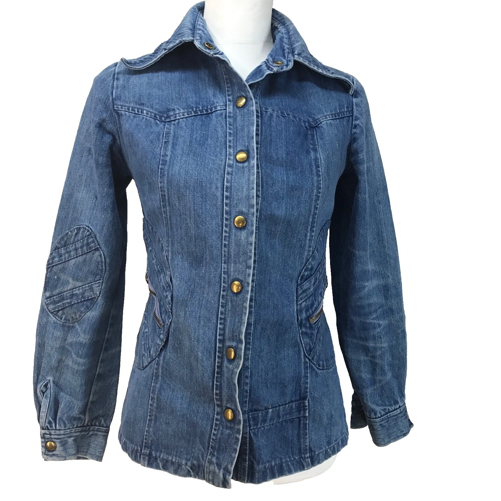 Denim ropa vintage 1970s al aire libre para De mujer