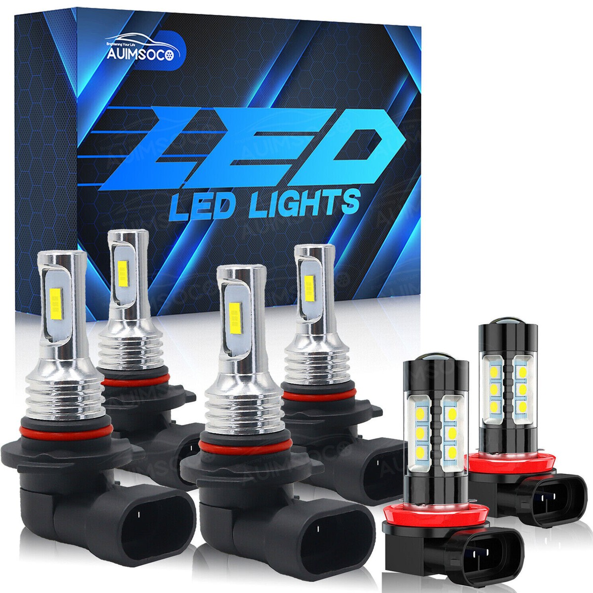 For Dodge Dart Sedan 2016 Front LED Headlight High Low Beam +Fog