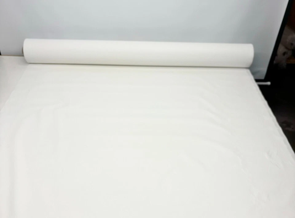 BRIGHT WHITE DOWN PROOF TICKING PILLOW FEATHER PROOF COTTON FABRIC BY YARD 63"W - Image 3 of 4