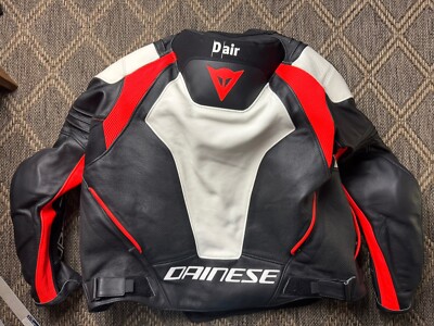 DAINESE MISANO D-AIR JACKET DAINESE WHITE/BLACK/RED-FLUO 50