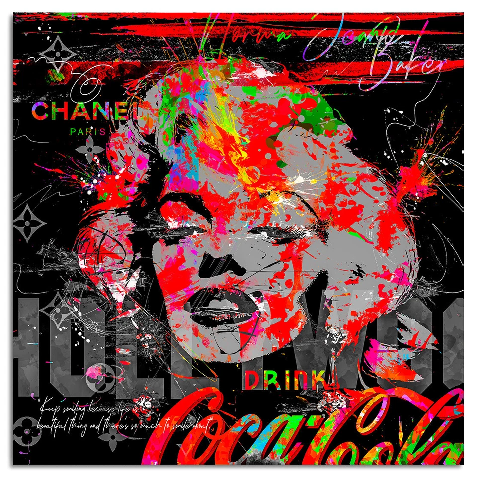 ACRYLGLAS BILD MARILYN MONROE POP ART KUNST WAND BILDER FRAU XXL POSTER EROTIK - Bild 3 von 3