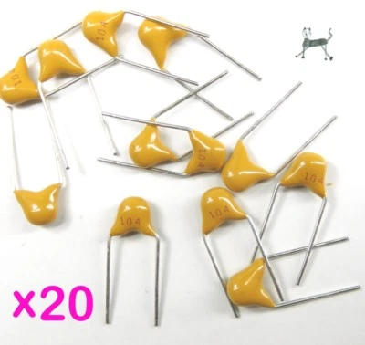 NO NAME 100nF 0,1uF 50V (20 Stück) - 104 Miniatur Multilayer Keramikkondensator