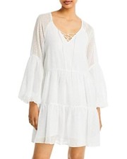 MSRP $129 Vince Camuto Womens Clip-Dot Tiered Dress Size XS NWOT