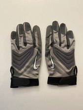 NWT Nike Vapor Jet Skill Position Adult Football Gray and Black Gloves 4XL (C)