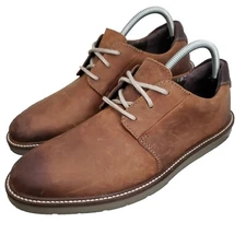 Clarks Comfort Collection Mens 7.5 M Casual Brown Leather Lace Up Shoes